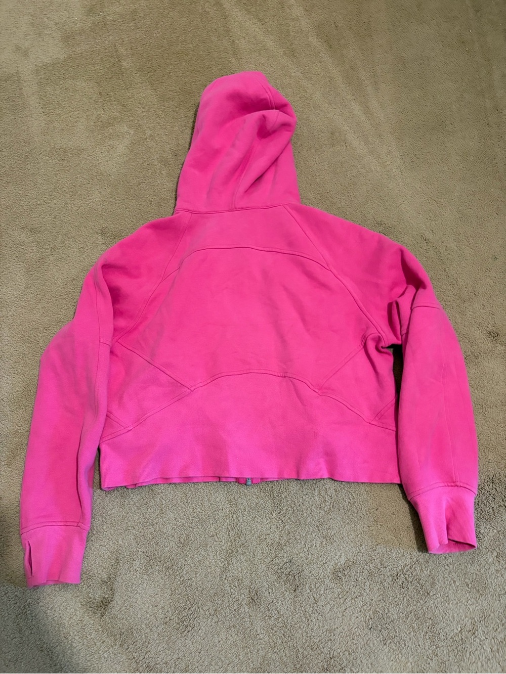 Lululemon Sonic Pink Cropped Zip-up Hooded Scuba - Picture 3 of 3